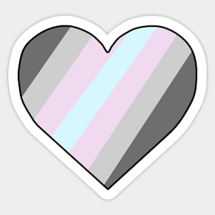 Demigirl Pride Heart Sticker